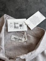 پیراهن آستین کوتاه لینن پنبه برند DRESSMANN - Image 5